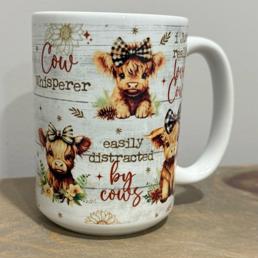 Ceramic Mug - Highland Cows - 15oz